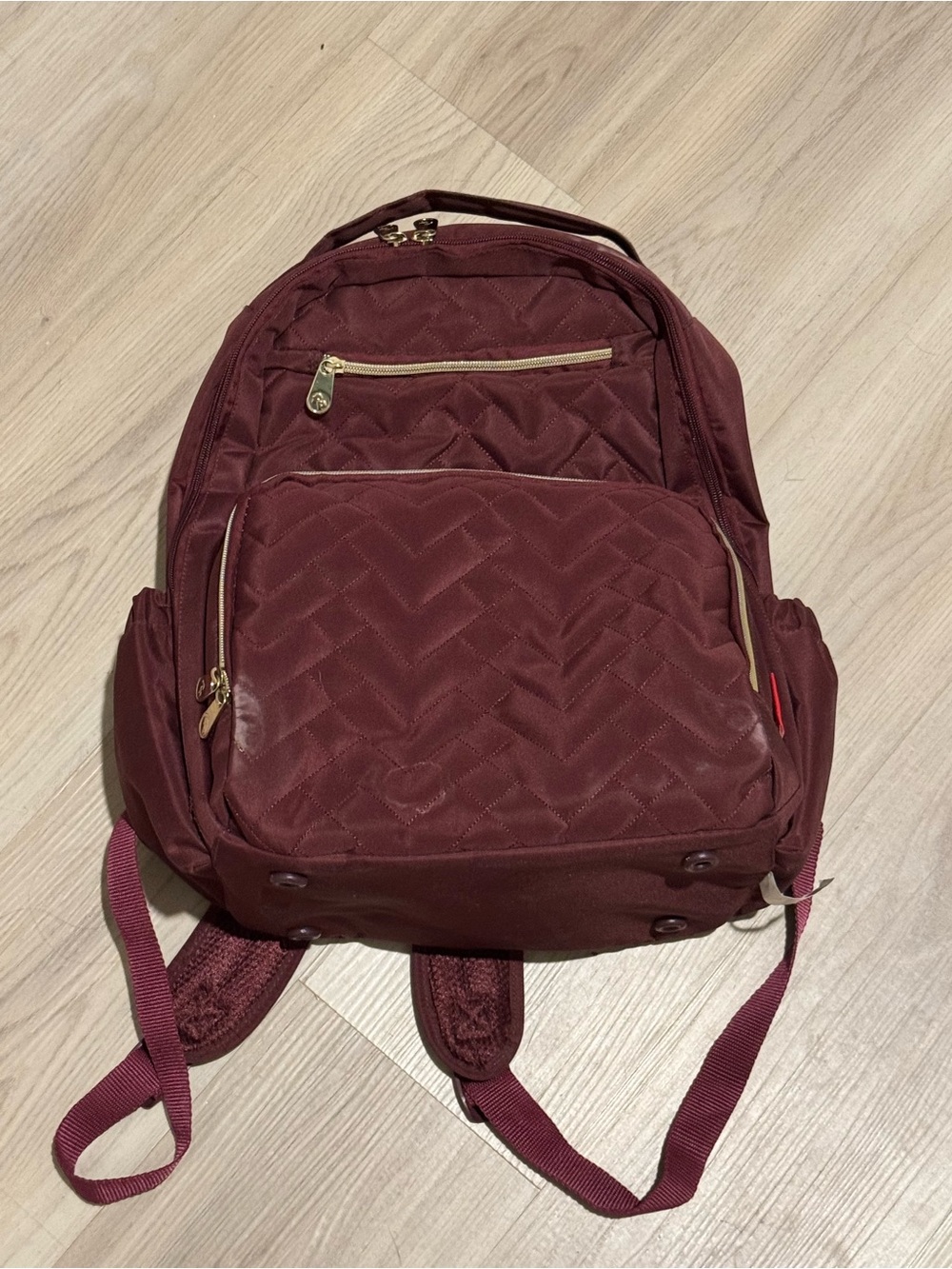 Fisher Price Morgan Diaper Bag Backpack in Burgundy